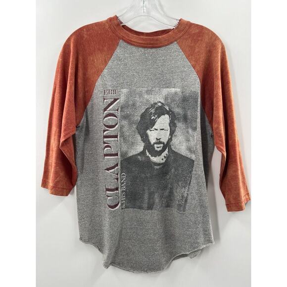 Eric Clapton Men’s “Behind The Sun Tour” Baseball Tee 1985 Vintage Medium